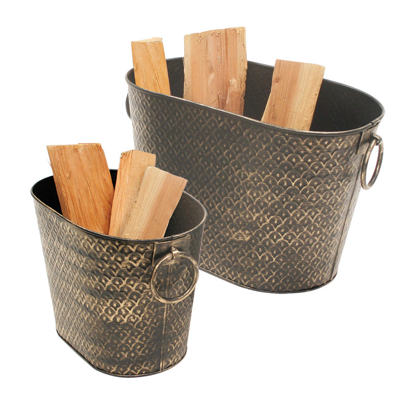 Harvest Wood Holder Tubs